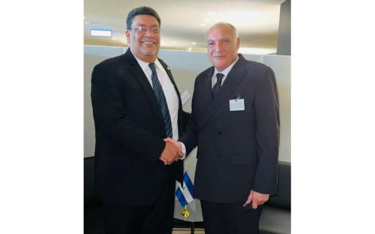 Canciller nicaragüense en reunión con Ministros de Bolivia, Argelia, Burkina Faso y Secretario General Iberoamericano