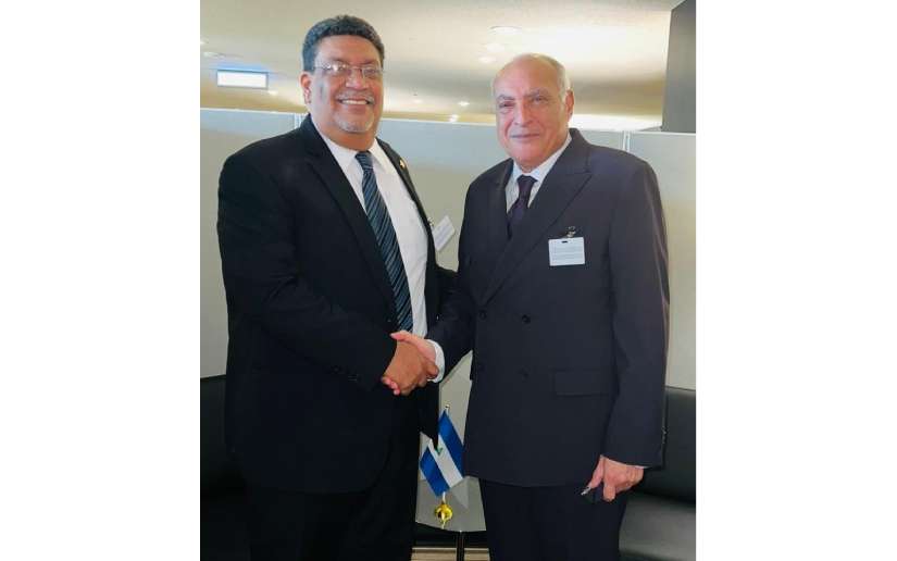 Canciller nicaragüense en reunión con Ministros de Bolivia, Argelia, Burkina Faso y Secretario General Iberoamericano