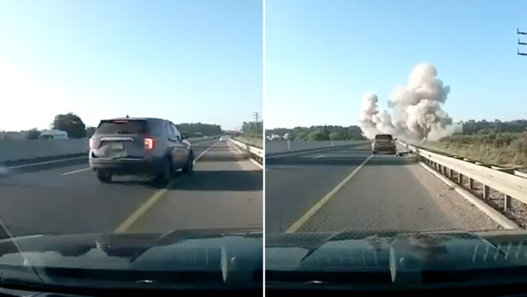 Misil de Hezbolá impacta en una autopista en Israel