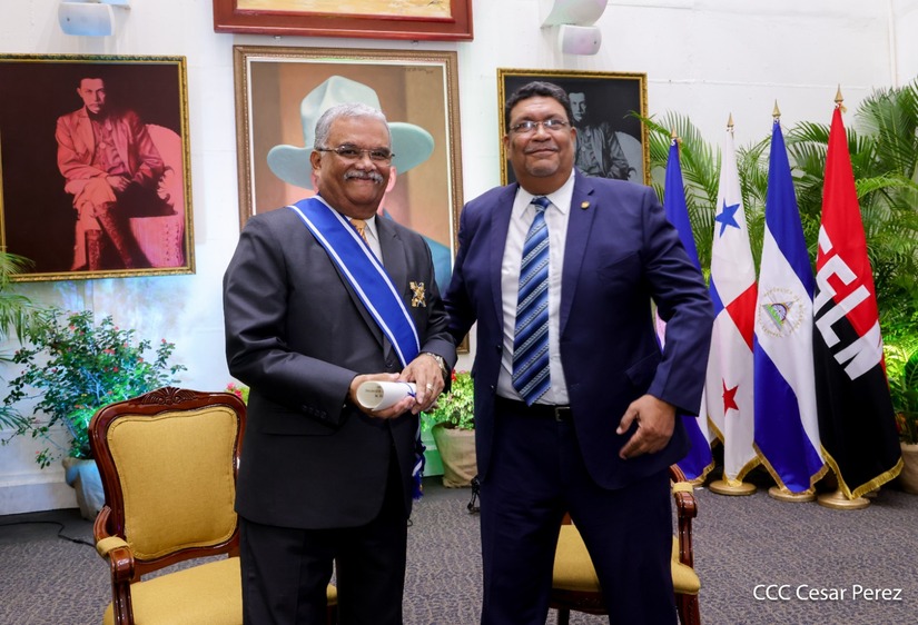 Nicaragua otorga al Embajador de Panamá la Orden José de Marcoleta en Grado de Gran Cruz