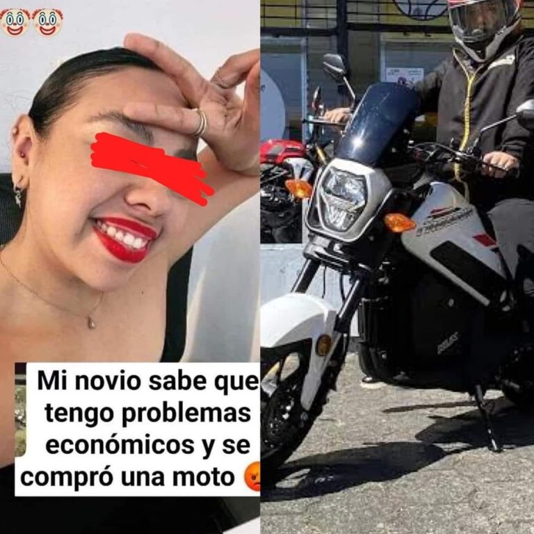 Se molesta con su novio por comprar una moto