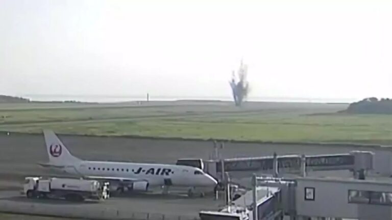 Reportan pequeña explosión en pista de aeropuerto en Japón