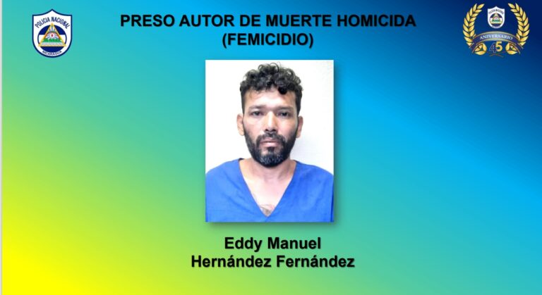 Policía Nacional esclarece femicidio en Tipitapa