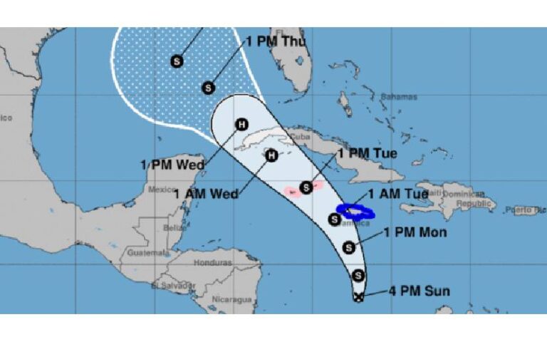 Jamaica emite alerta de tormenta tropical