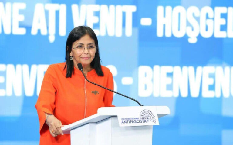 Discurso de la Compañera Delcy Rodríguez en Foro Parlamentario Mundial Antifascista