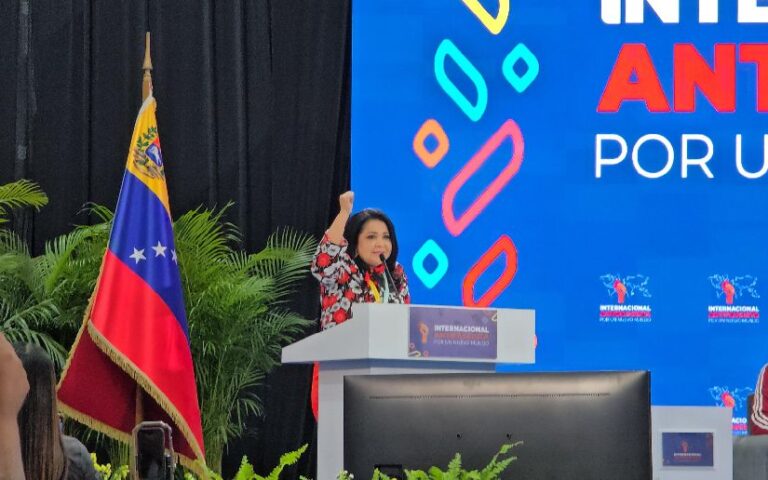 Instalación del Congreso Internacional Antifascista por un Nuevo Mundo en Caracas 