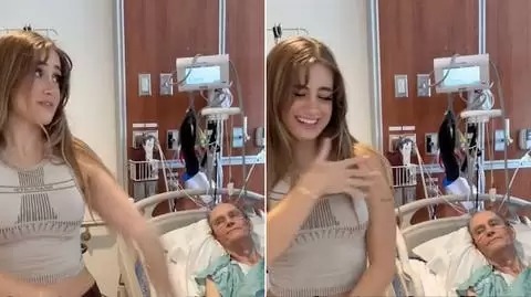 Festeja que su novio anciano esté en el hospital