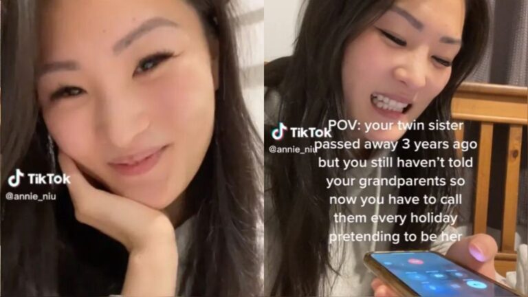 Finge ser su gemela fallecida para que sus abuelos no sufran
