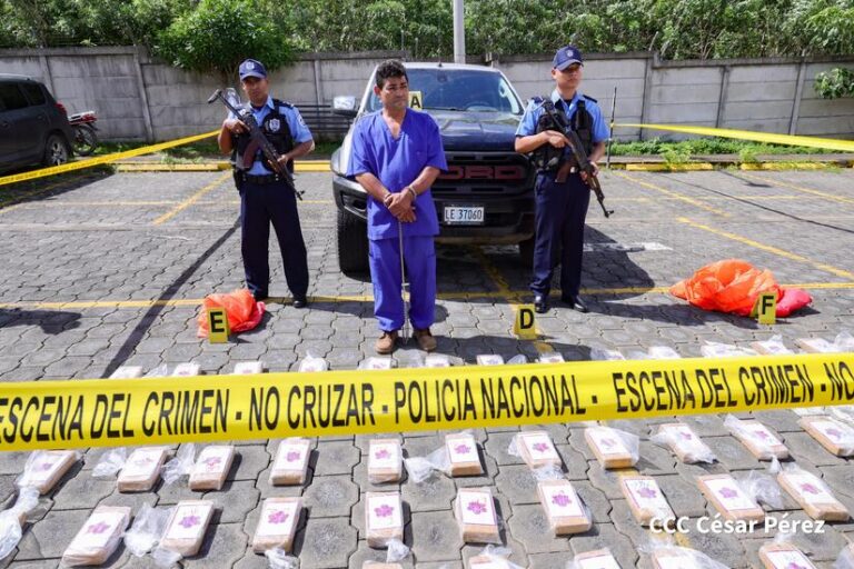 Policía de Nicaragua incauta 133 kilos de cocaína