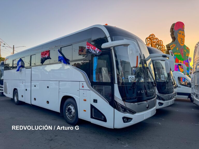 Nicaragua celebra entrega total de 3 mil autobuses Yutong