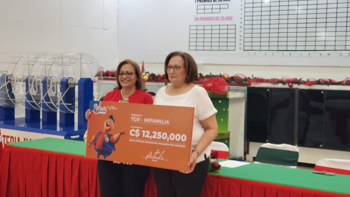 MIFAN reciben utilidades de la Lotería Nacional.