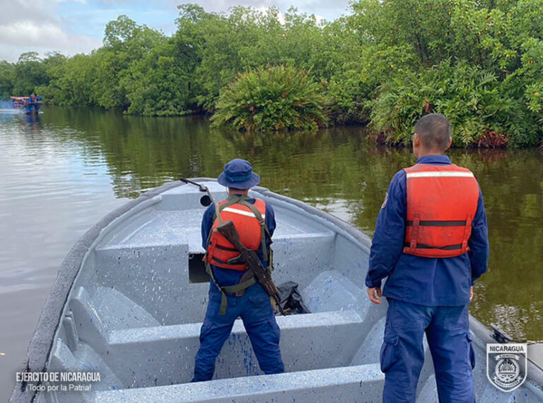 Fuerza Naval realiza búsqueda, salvamento y rescate de 4 pasajeros en Kukra Hill