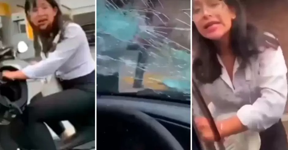 Mujer sigue en moto a su expareja