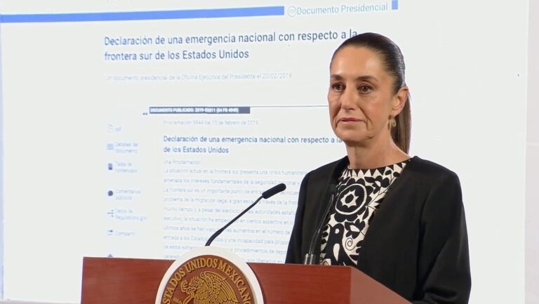 Presidenta advierte que va a defender la soberanía de México