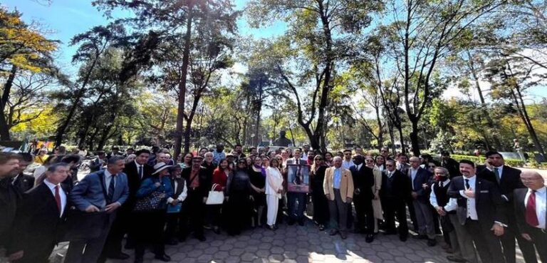 Rubén Darío homenajeado en el Parque América de la Colonia Polanco de la Ciudad de México