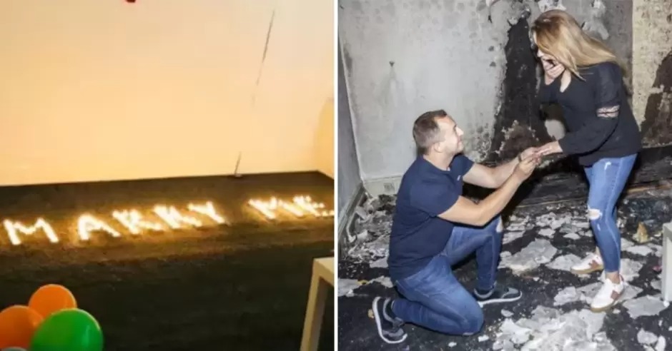 propuesta de matrimonio termina en incendio