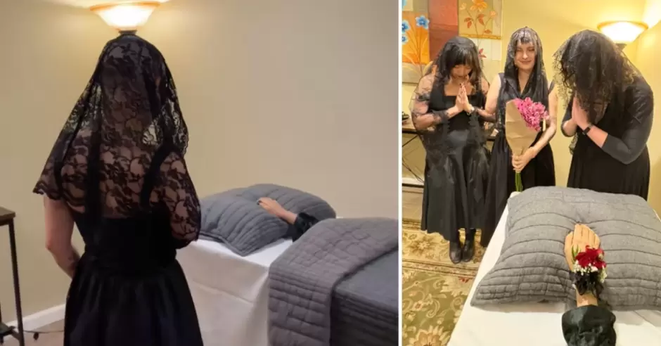 Se despide de su brazo amputado con un funeral