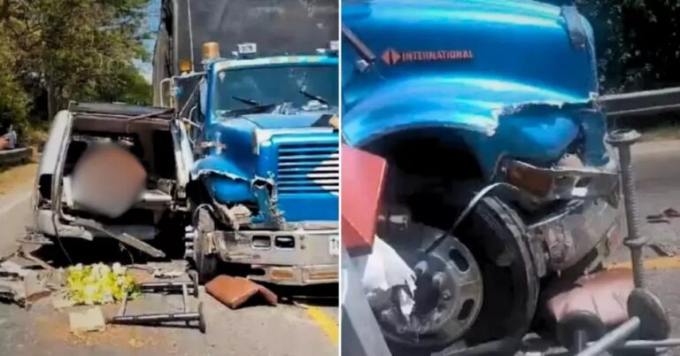 Carro fúnebre choca y el cadáver sale disparado del ataúd