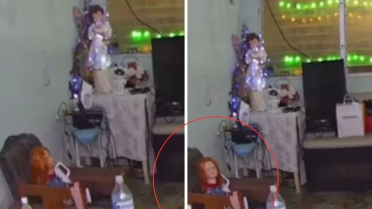 Captan muñeco de Chucky moviendo la cabeza