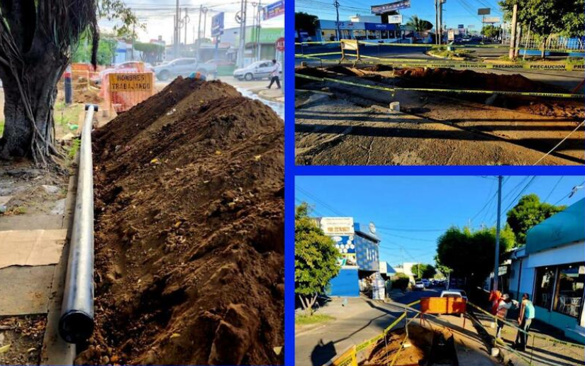 Reemplazo de tubería antigua en Managua