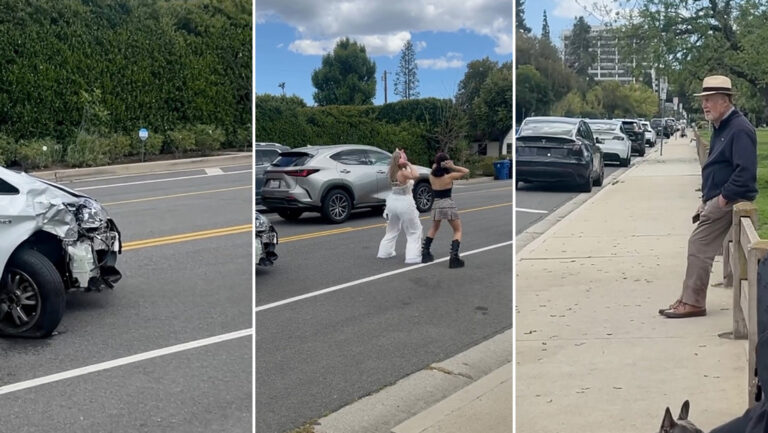 Tiktokers se graban bailando frente a un accidente automovilístico