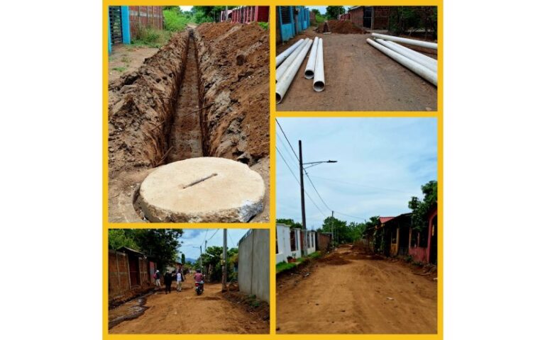 Avanza en un 95% el proyecto de alcantarillado sanitario en Barrio Cayetano Sánchez, Malpaisillo