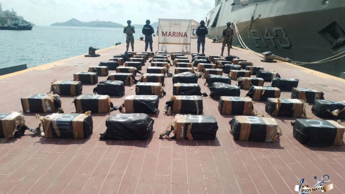 Incautan 45 paquetes supuestamente de cocaína en México