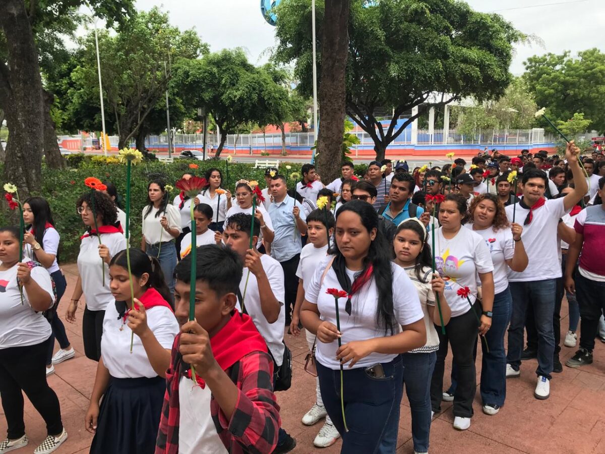 Juventud Sandinista rinde homenaje al General Miguel Ángel Ortez