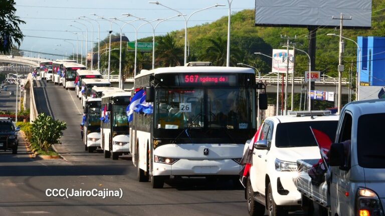Llega nueva flota de buses chinos a Nicaragua