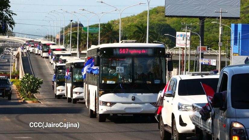 Llega nueva flota de buses chinos a Nicaragua