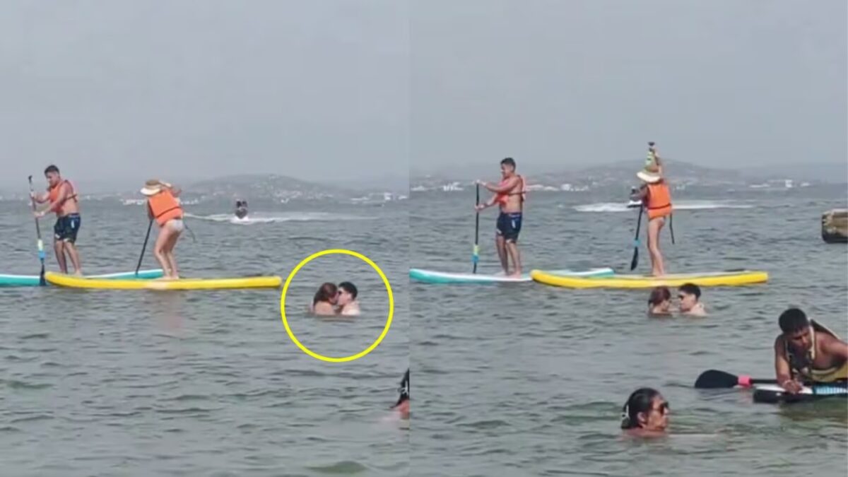 Pareja es captada supuestamente sosteniendo relaciones en una playa de México