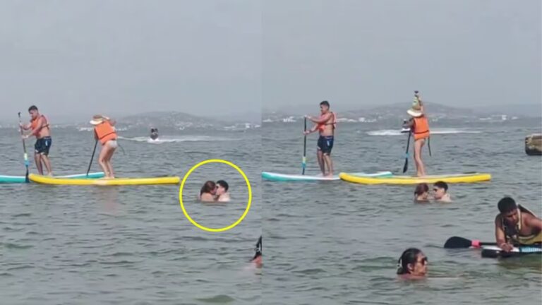 Pareja es captada supuestamente sosteniendo relaciones en una playa de México