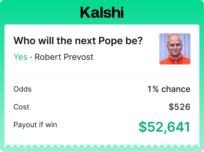 Se llevan una fortuna al apostar que Prevost, sería el nuevo Pontífice