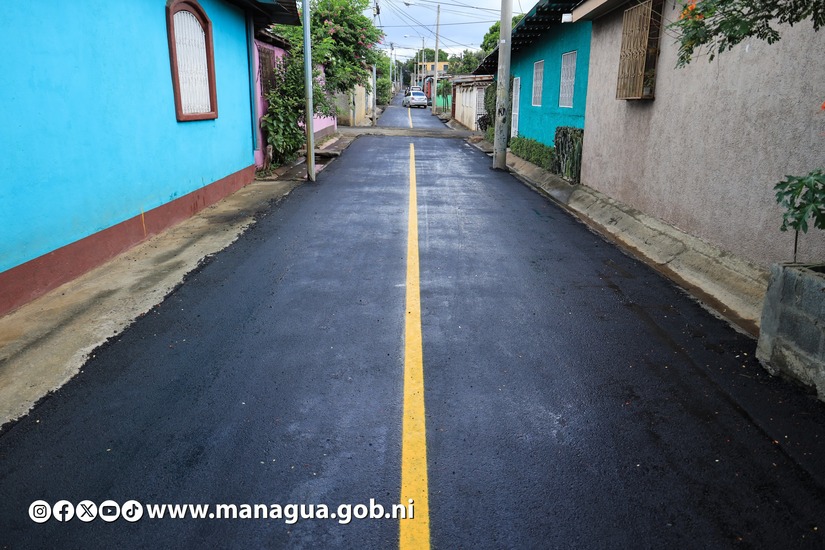 Alcaldía de Managua inaugura 10 nuevas cuadras pavimentadas en Las Américas I 2