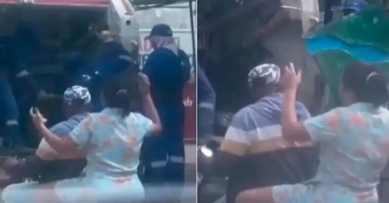 Camión de basura es perseguido por una madre desesperada