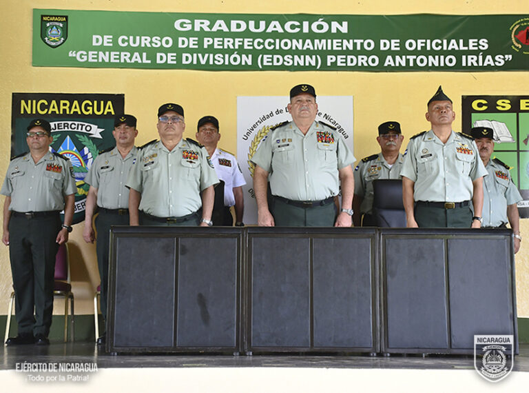 Ejército de Nicaragua realiza graduación de cursos de perfeccionamiento de oficiales