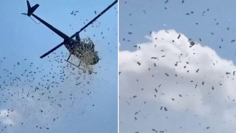 Cae lluvia de dólares en Detroit