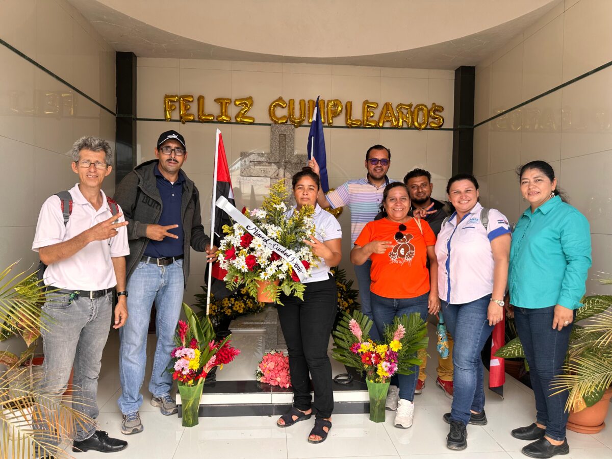 Militancia Sandinista rinden homenaje a Edén Pastora