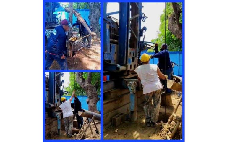 Pozo del sector de la Colonia 14 de Septiembre presenta avance del 45%