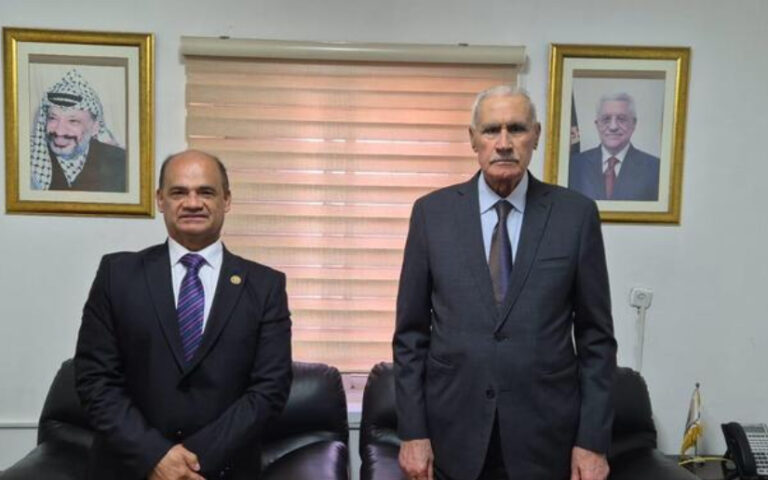Embajador de Nicaragua en encuentro con Jefe de Palestina