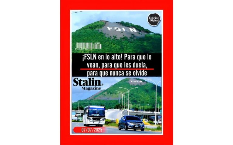 FSLN en lo alto! Para que lo vean, para que les duela