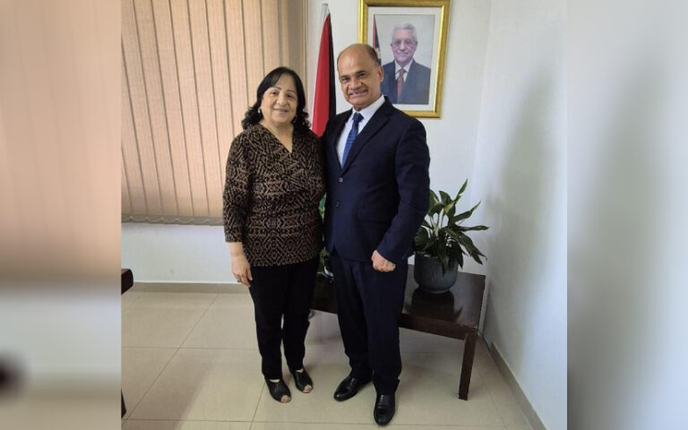 Representación de Nicaragua se reúne con Líder Palestina, Compañera Doctora Mai Al Kaila