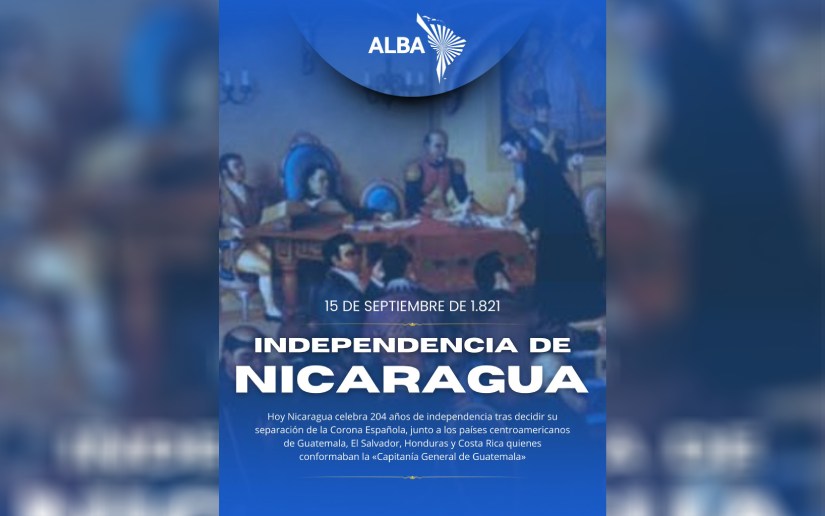 ALBA-TCP: Nicaragua celebra 204 años de su independencia del Imperio español