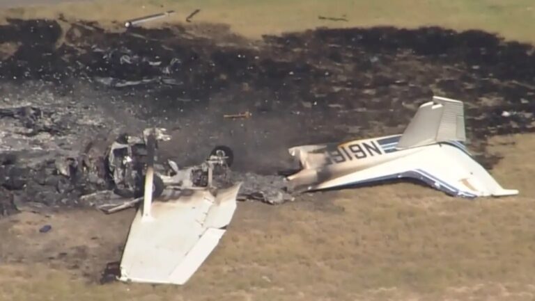 Colisión entre dos aviones deja 1 muerto y tres heridos en EEUU