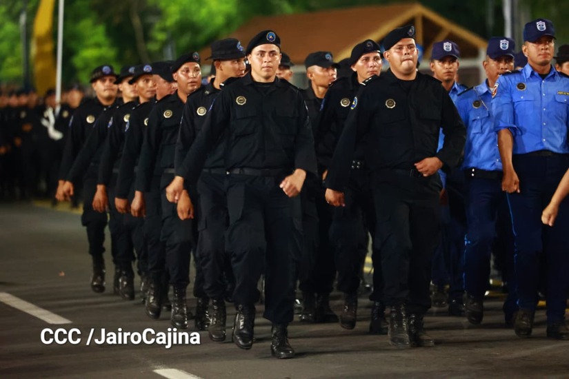 Estructuras policiales realizan prácticas en víspera de su 46 aniversario