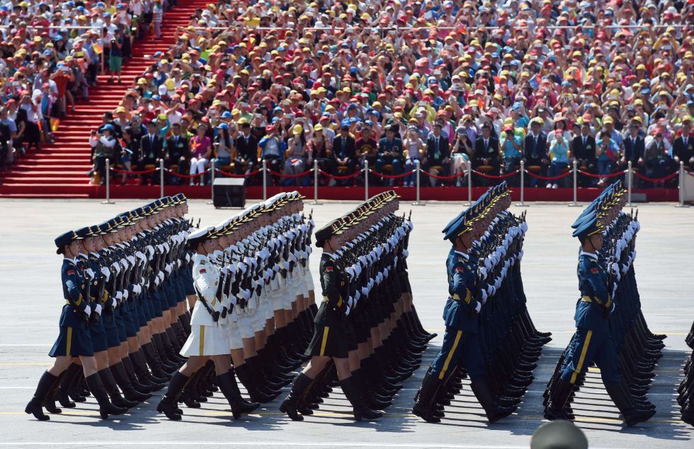 Todo listo para el desfile en China