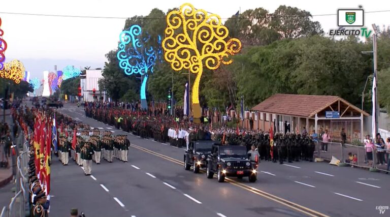 Ejército de Nicaragua celebra 46 años con desfile militar en Managua