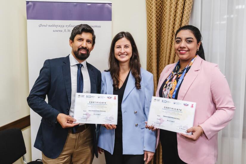 Delegación nicaragüense concluye participación en VIII Foro Global de Jóvenes Diplomáticos celebrado en la Federación de Rusia