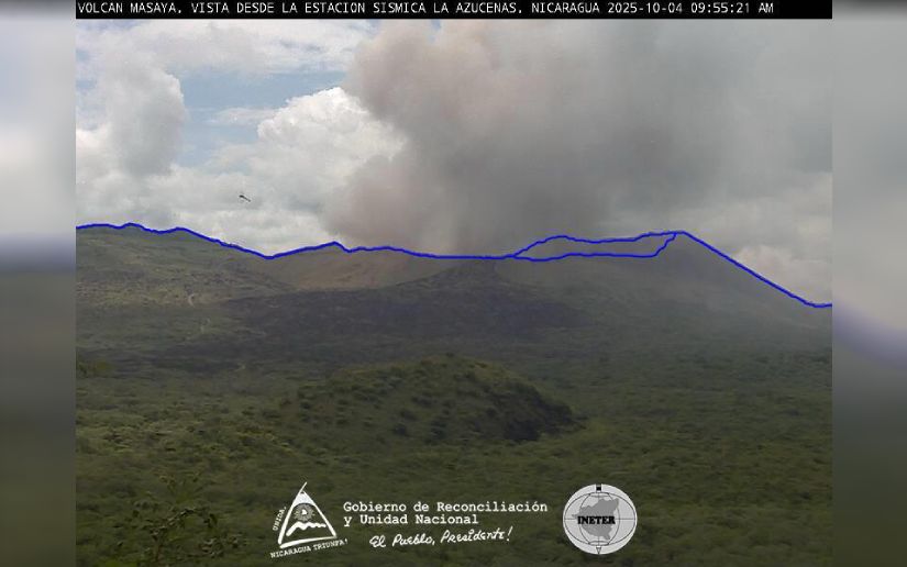 INETER evalúa condiciones del Cráter Santiago tras derrumbe