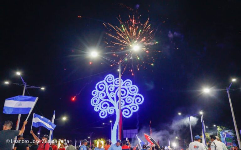 Nuevo Árbol de la Vida ilumina Masaya y Nindirí en honor al General Benjamín Zeledón